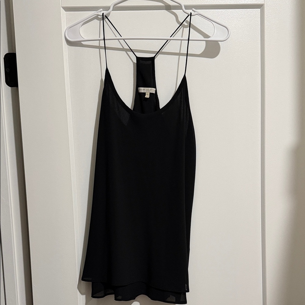 Black Double layer racer back top